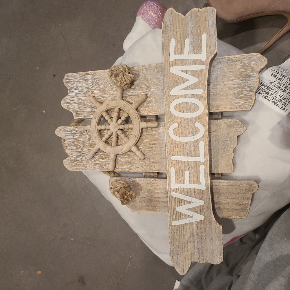 Nautical welcome sign